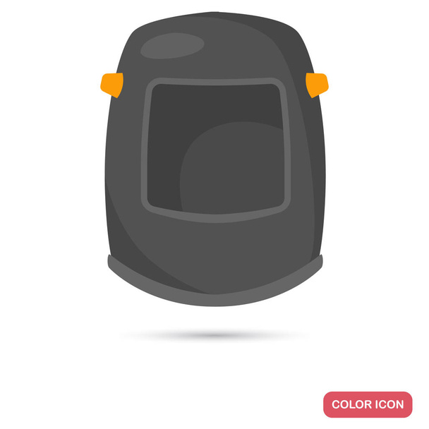 Welder helmet color flat icon for web and mobile design - ベクター画像