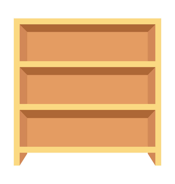  Bookshelf Vector Icon - Vektör, Görsel