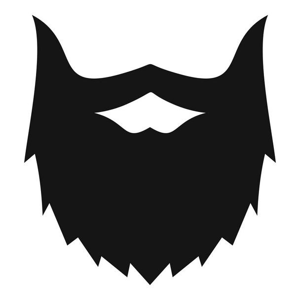 Villainous beard icon, simple style. - Vector, imagen
