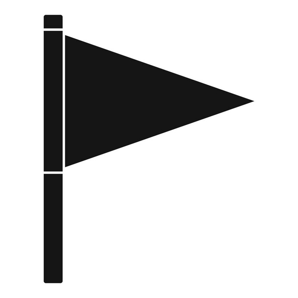Destination flag icon, simple style. - Vetor, Imagem