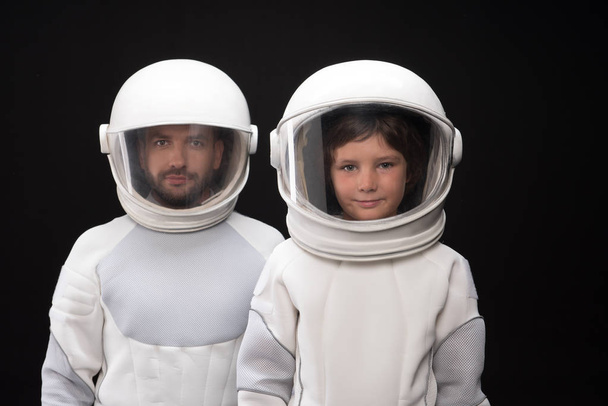 Trained spacemen are smiling together - Fotoğraf, Görsel