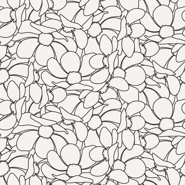 Vector Seamless Floral Zentangle Pattern.  - Vector, Image