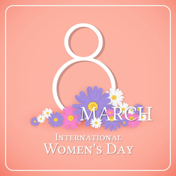 8 March International Women's Day Background - Vector, imagen