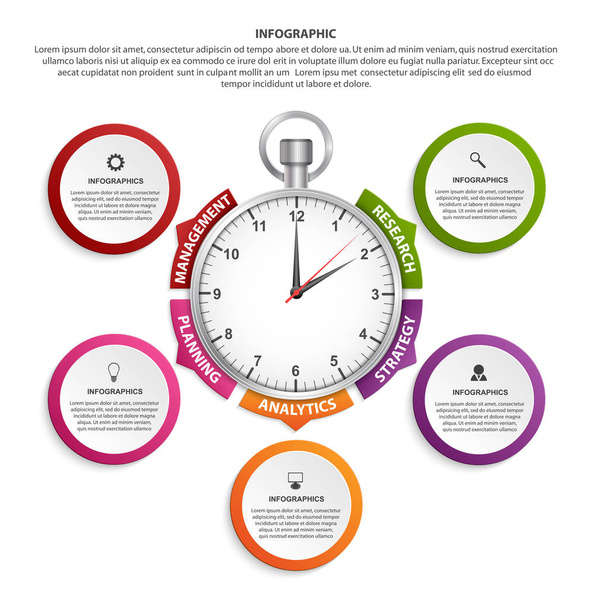 Infographic design organization chart template για επιχειρηματικές παρουσιάσεις, information banner, χρονοδιάγραμμα ή web design. - Διάνυσμα, εικόνα