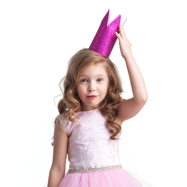 Happy small princess girl - Foto, Imagem