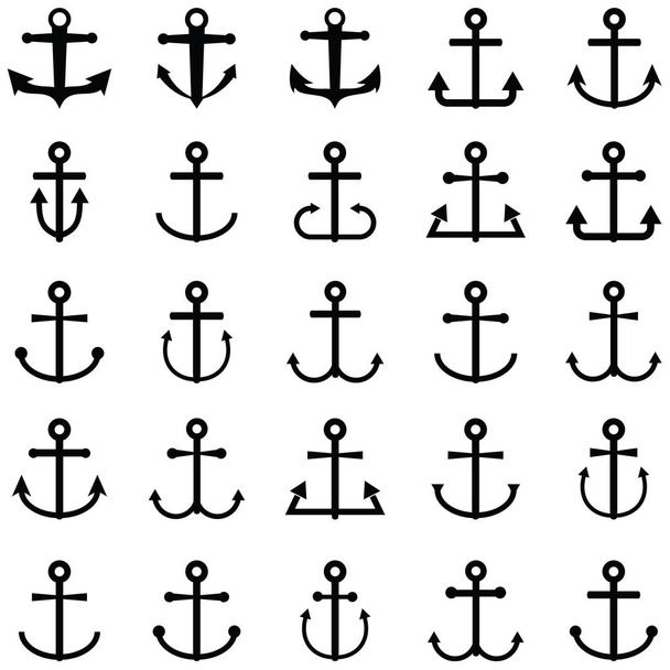 anchor icon set - Vector, Image