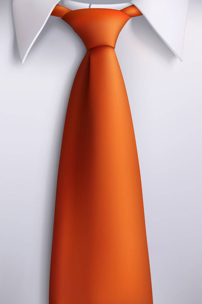 white shirt orange tie - Vektor, Bild