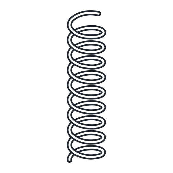 coil spring steel spring  metal spring on white background vector illustration - Vector, Image