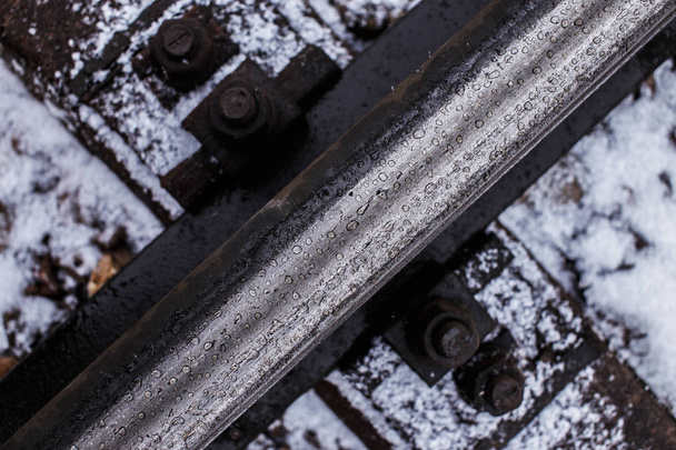 Industrial photo of railway tracks - Photo, Image