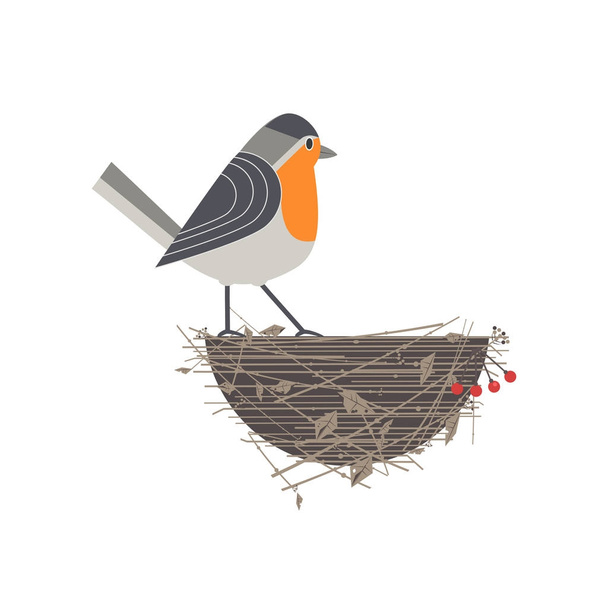 Robin bird icon - Vektor, Bild