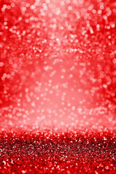 Red Valentine, New Year Eve or Christmas Background Glitter Banner - Фото, зображення