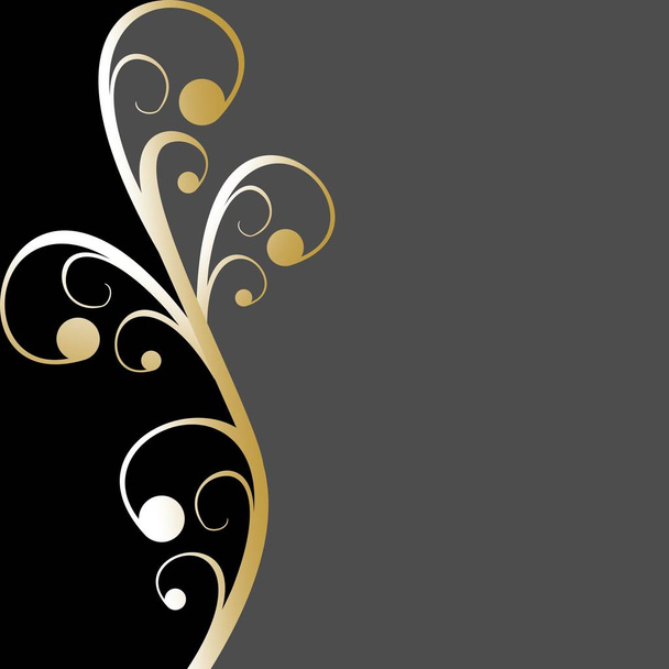 Design golden background for sample text. Vector graphic suitable for template. - Vector, Image
