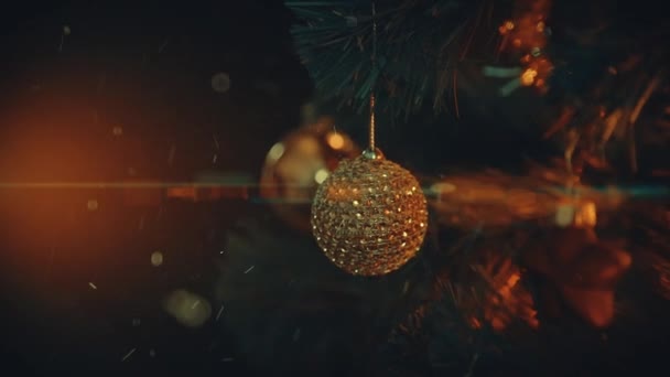 Christmas toy on the Christmas tree - Footage, Video