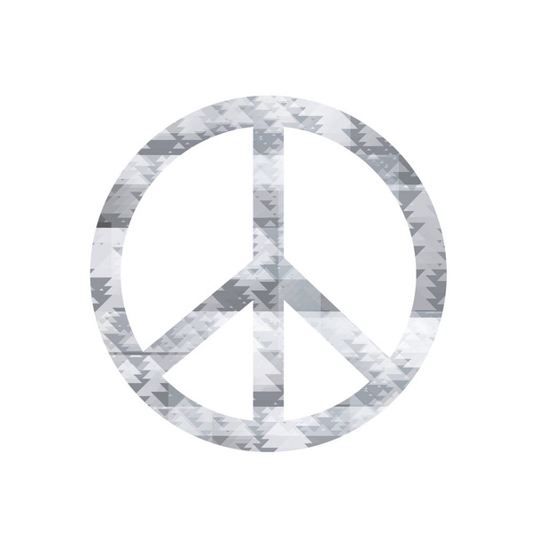 Signo pacifista gris
 - Vector, Imagen