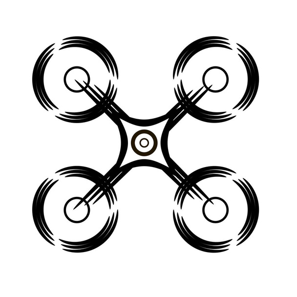 Ikona Drone vzduchem izolované - Vektor, obrázek