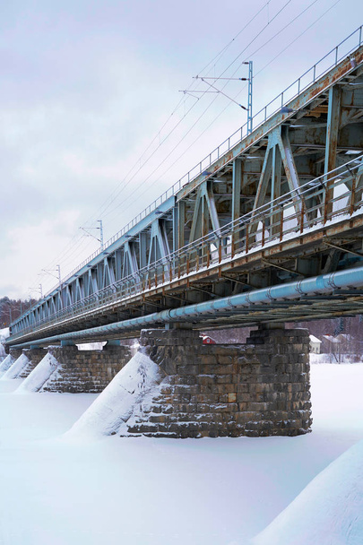 Old bridge in winter Rovaniemi - Photo, Image