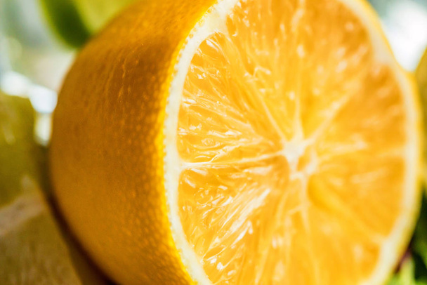 Close-up of cut lemon - Фото, изображение