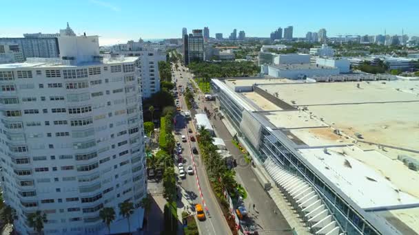 Légi feltár Miami Beach Washington Avenue New World Symphony - Felvétel, videó
