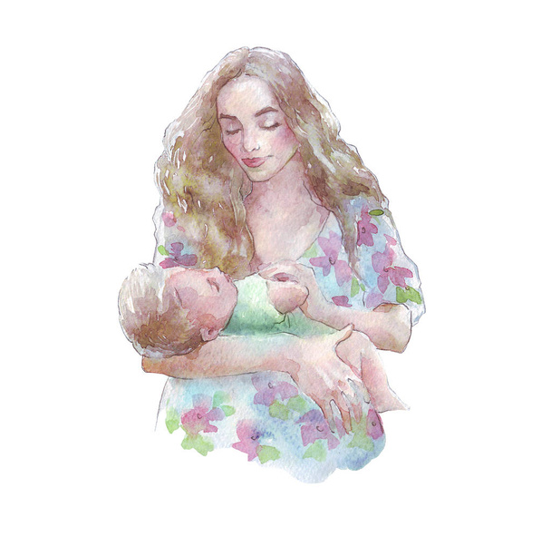 Madre sosteniendo bebé - Foto, imagen