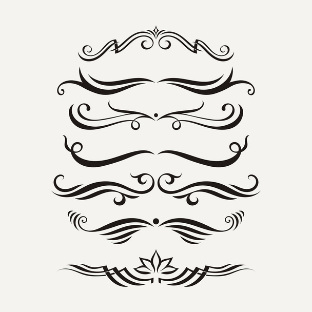 Vector set of elegant curls and swirls. Elements for design. - Vector, Image
