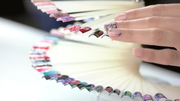 Hand and nail design samples. - Footage, Video