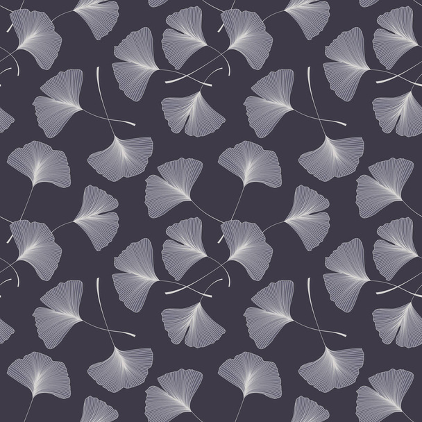 Безшовний візерунок з листям білоби Гінкго
 - Вектор, зображення