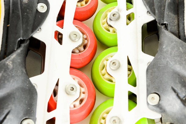 Inline vintage színes műanyag korcsolyacipő - Fotó, kép