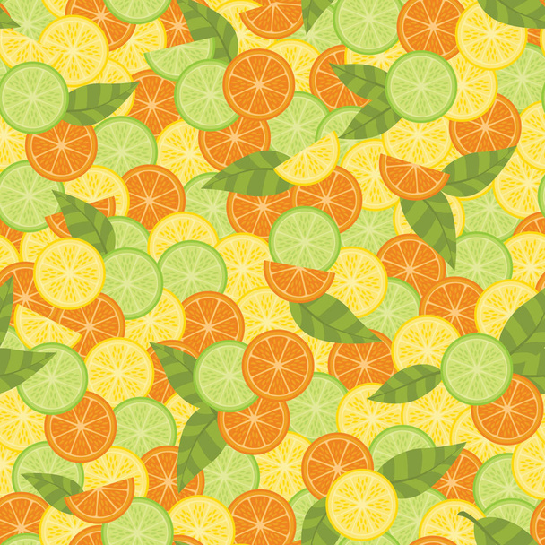 Citrus inspired seamless pattern - Foto, Imagen