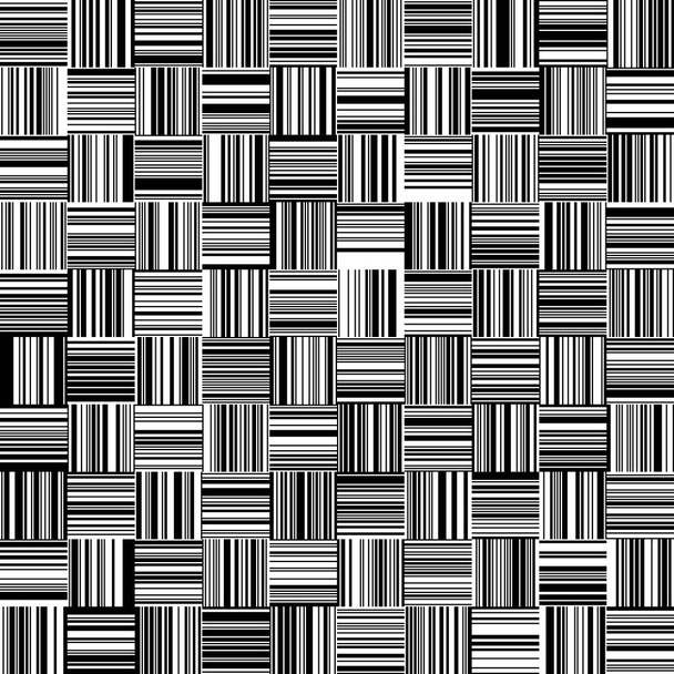 Varrat nélküli fekete-fehér egyenes vízszintes és függőleges változó szélességű csíkok - Vektor, kép
