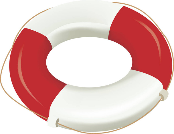 bóia de vida para resgate no alto mar
 - Vetor, Imagem
