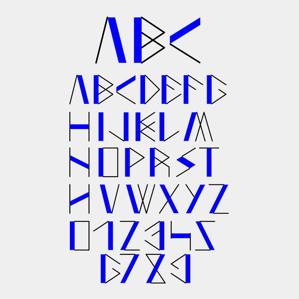 Blauwe ruimte vector lettertype - Vector, afbeelding