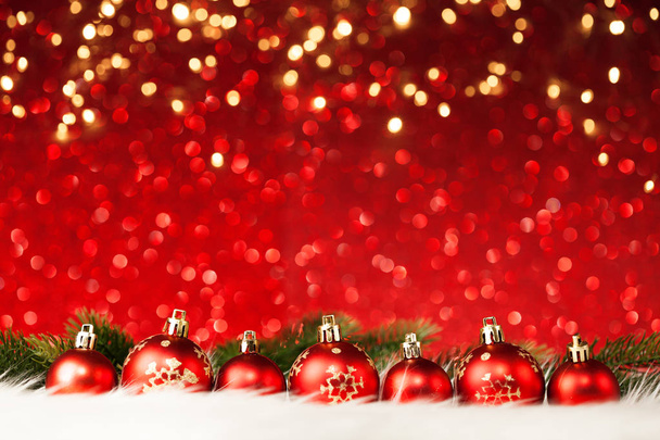 Christmas balls and tree - Photo, Image