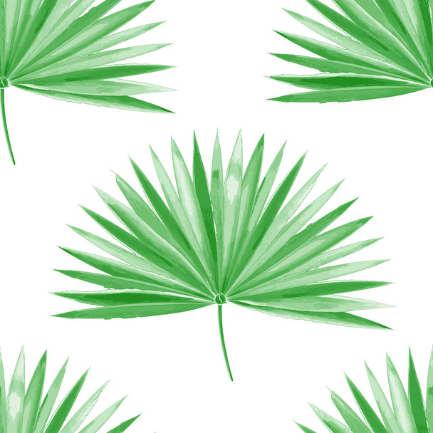 Vesiväri palmunlehti vihreä vektori
 - Vektori, kuva