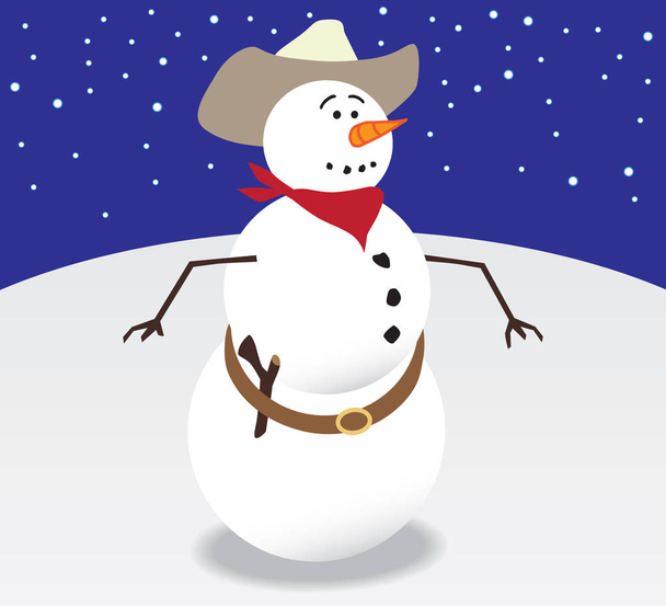 Cowboy bonhomme de neige
 - Vecteur, image