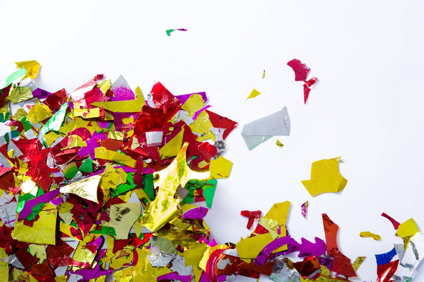 Colorful confetti party concept top view copyspace - 写真・画像