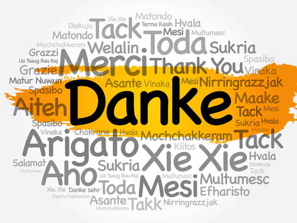 Danke (Obrigado em alemão
) - Vetor, Imagem