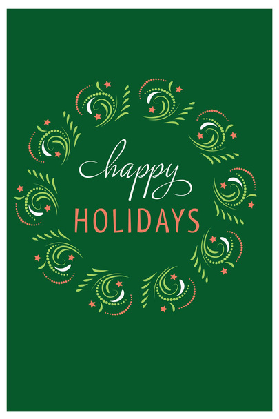 クリスマス カードのデザインです。楽しい休暇をお過ごしください。手描きの背景イラスト. - ベクター画像