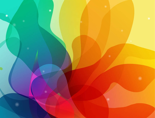 Abstract colored flower background with shapes. - Vector, Imagen
