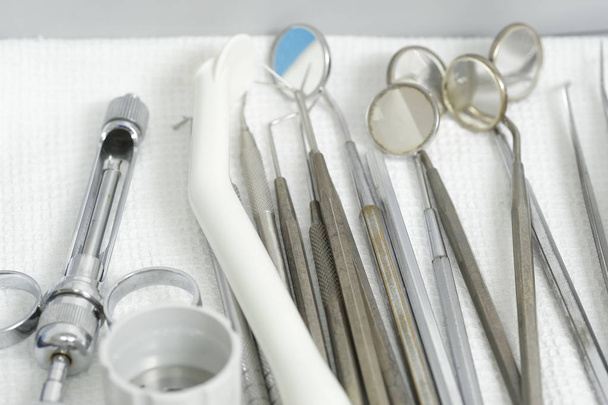 Dental tools close up - Φωτογραφία, εικόνα