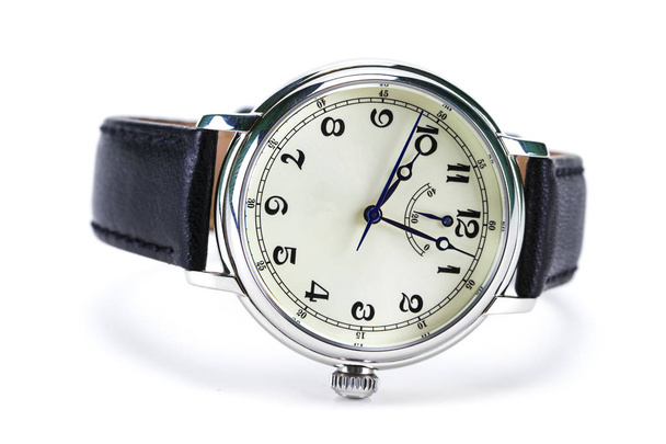 men's wrist watch isolated on white background - Photo, Image