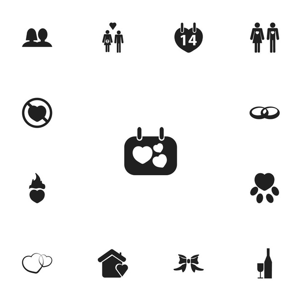 Set of 13 editable passion icons. Includes symbols such as claw, matrimony, home and more. Can be used for web, mobile, UI and infographic design. - Vector, Image
