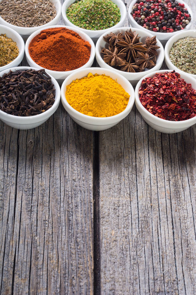 Colection of indian spices  - Foto, afbeelding