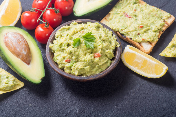 Guacamole with ingredients  - Foto, immagini