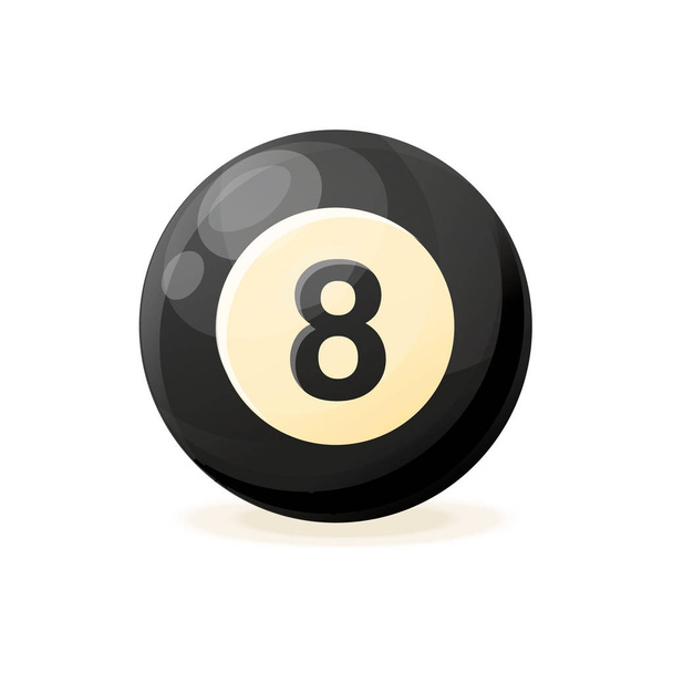 Billiard ball, sports game, realistic ball for pool, snooker. - Vector, Image