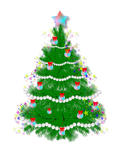 Immagine astratta, Albero di Natale stilizzato, Capodanno, albero
, - Foto, immagini