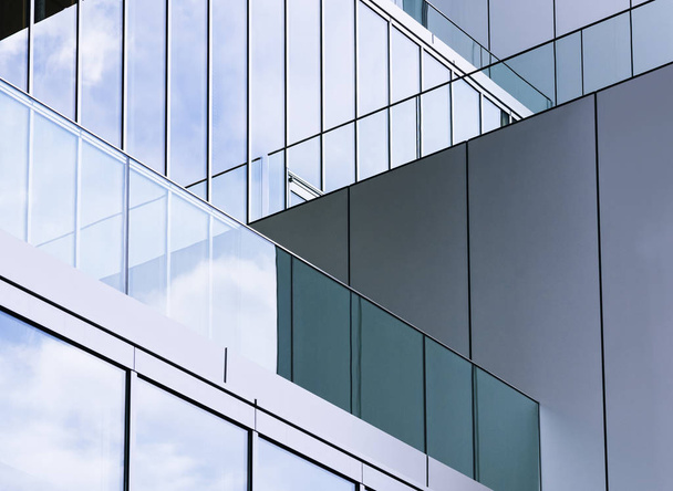 Építészeti részletek üveg fal Modern épület külső  - Fotó, kép