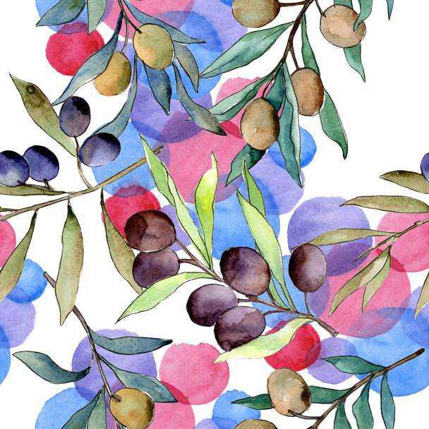 Olive tree minta akvarell stílusú. - Fotó, kép