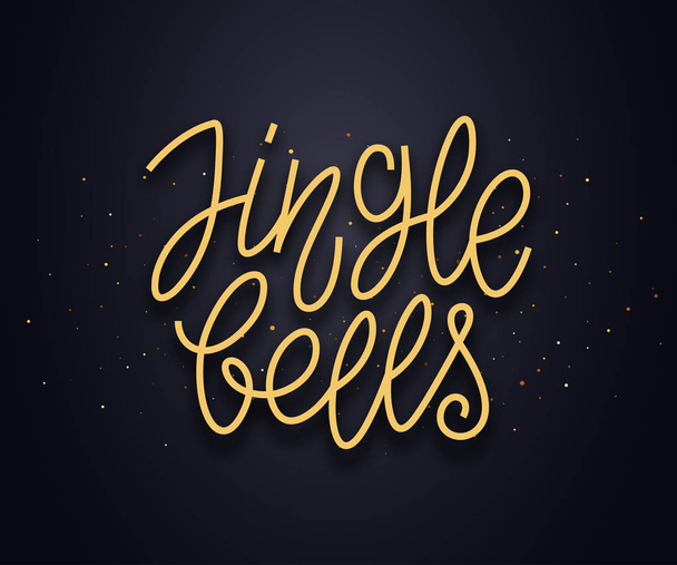 Jingle Bells typografie tekst. Vector kaart - Vector, afbeelding