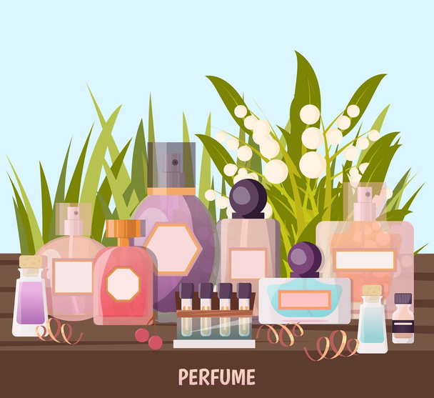 Perfume Shop Background - Vector, Imagen
