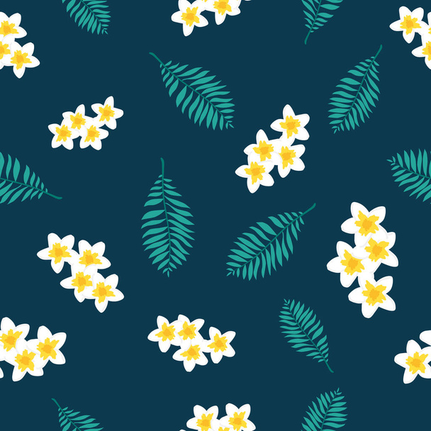 Floral paradise tropic seamless pattern - Vektör, Görsel